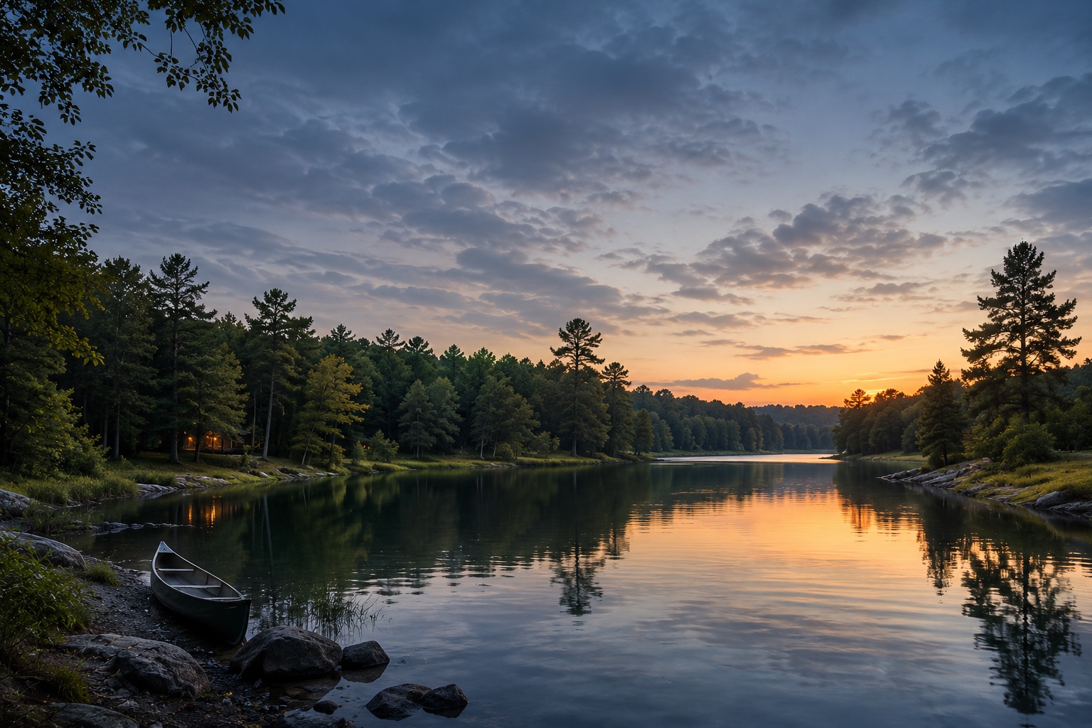 A rare waterfront landscape